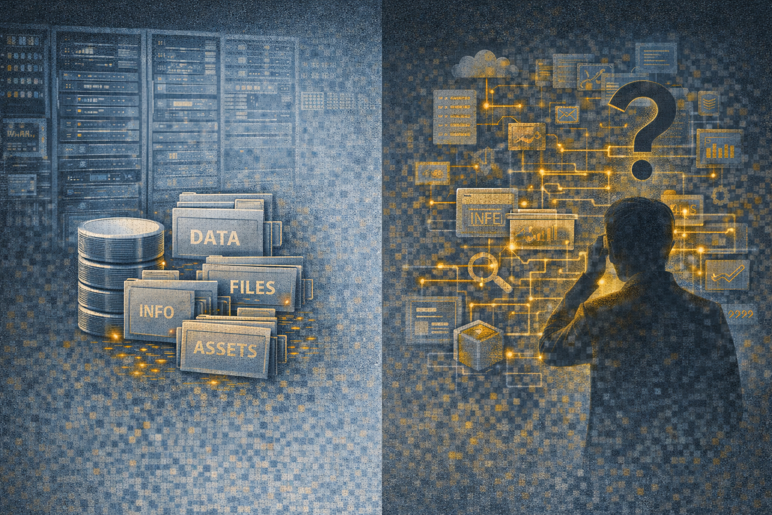 Imagen editorial para el post: Tener SharePoint, Drive, DAM o NAS no significa gobernar tu informacion